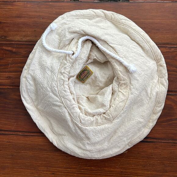 Scala gauzy wide brim cloth packable adjustable size sun beach hat - Picture 4 of 5